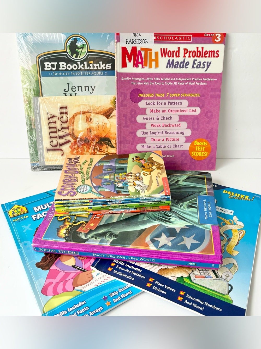Third Grade Homeschool Book Lot Reading Math Social Studies